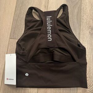 NWT Lululemon athletica Logo Elastic Evelin Shelf Tank Sports Bra Size 4